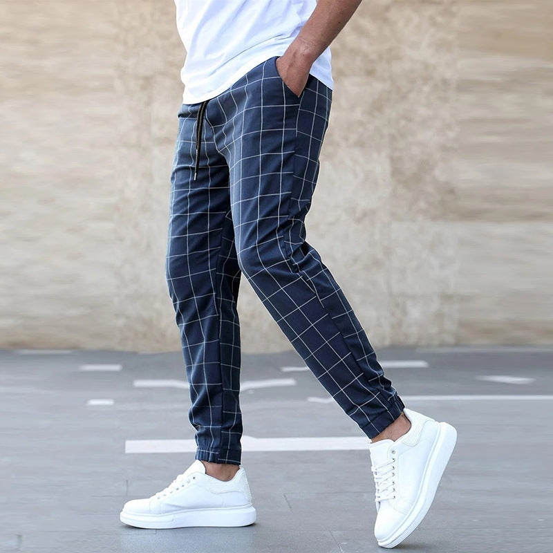 Fashion Plaid Print Pants