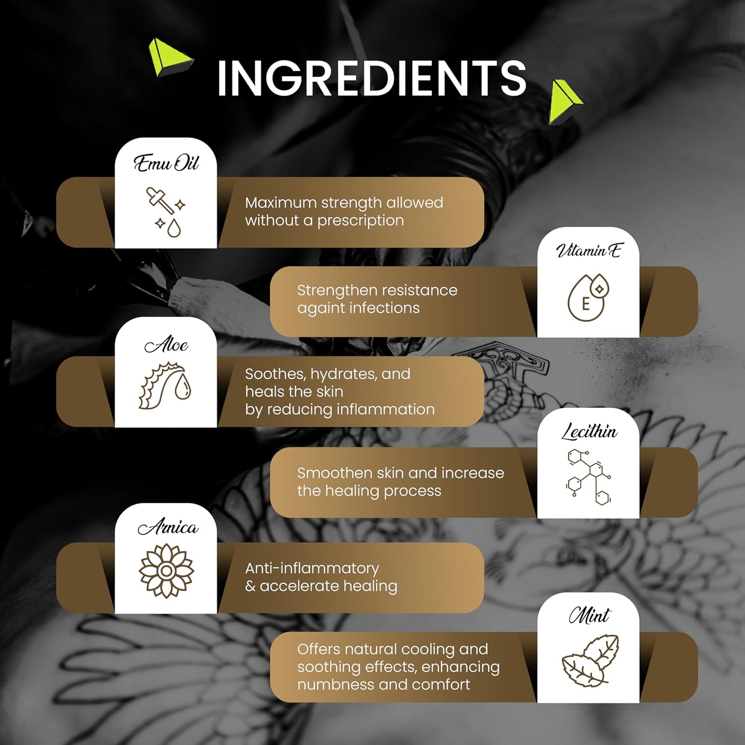 Signature Tattoo Before & Aftercare Duo – Numbing Cream (10g) + Healing Balm (7oz) for Comfortable Sessions & Vibrant Ink – Natural, Skin-Soothing Formula