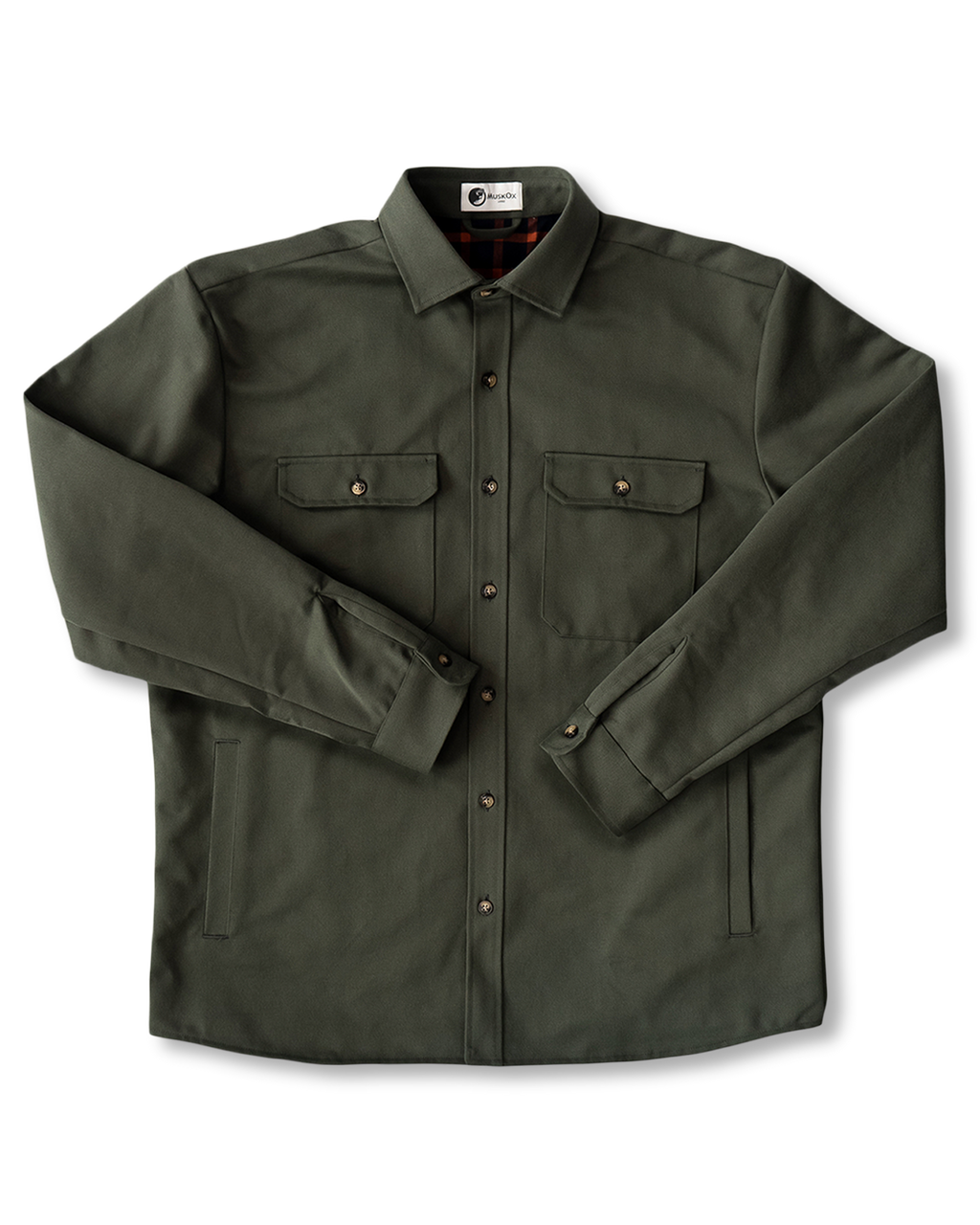 Lined Yukon Flannel Shirt Jacket, Olive