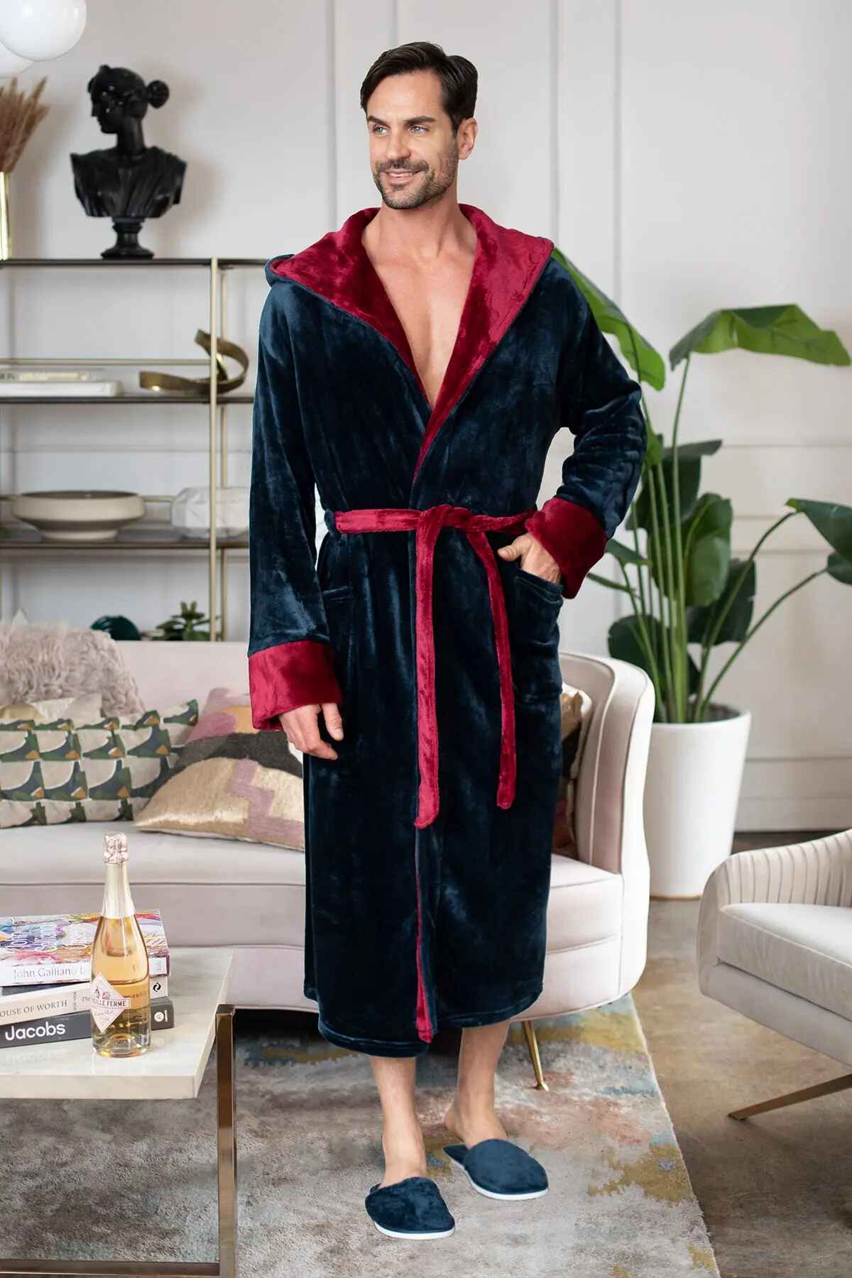 Men’s Robe with Hood – Ultra-Soft Plush Comfort for Everyday Use